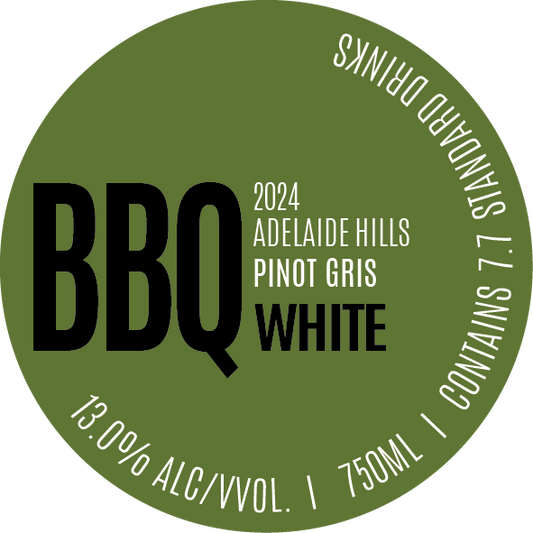BBQ White Pinot Gris 750mL 2024